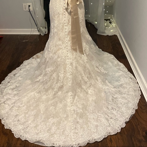 sachin and babi light blue dress Oleg Cassini Lace Off the Shoulder Trumpet Wedding Dress Ivory and Champagne  is available for purchase on au PAY Market - Imported Goods Online Store  Co.Ltd. | au PAY Market
